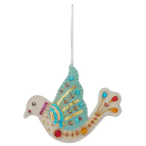 Embroided Bird Hanger Felt 13x10 Multi-Christmas-Coast To Coast Home-The Bay Room