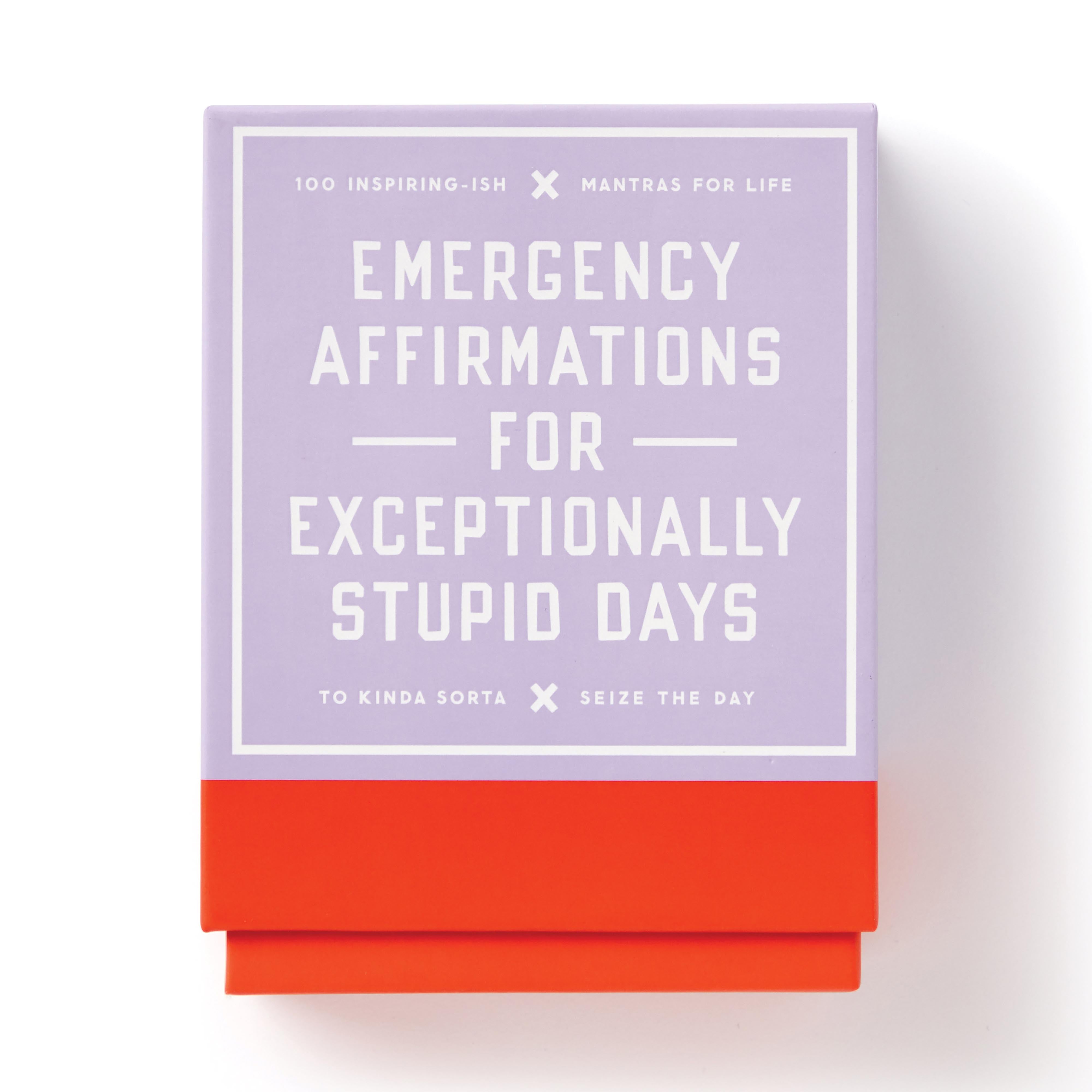 Emergency Affirmations for Exceptionally Stupid Days-Fun & Games-Brass Monkey-The Bay Room