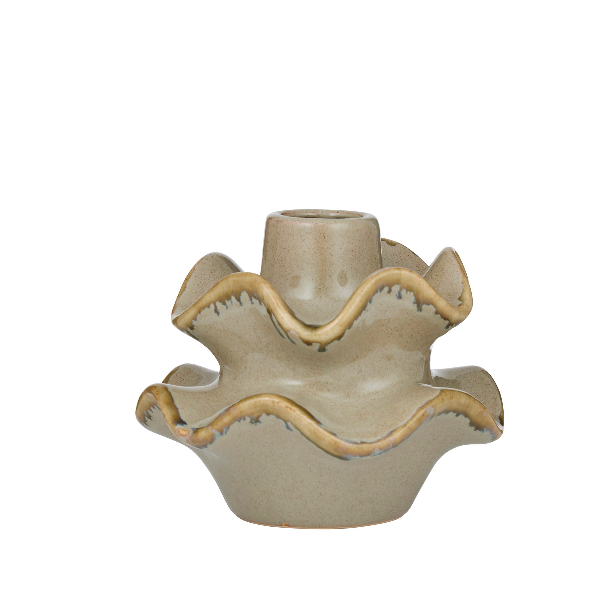 Emery Ceramic Vase 17.5x15cm Taupe-Pots, Planters & Vases-Coast To Coast Home-The Bay Room