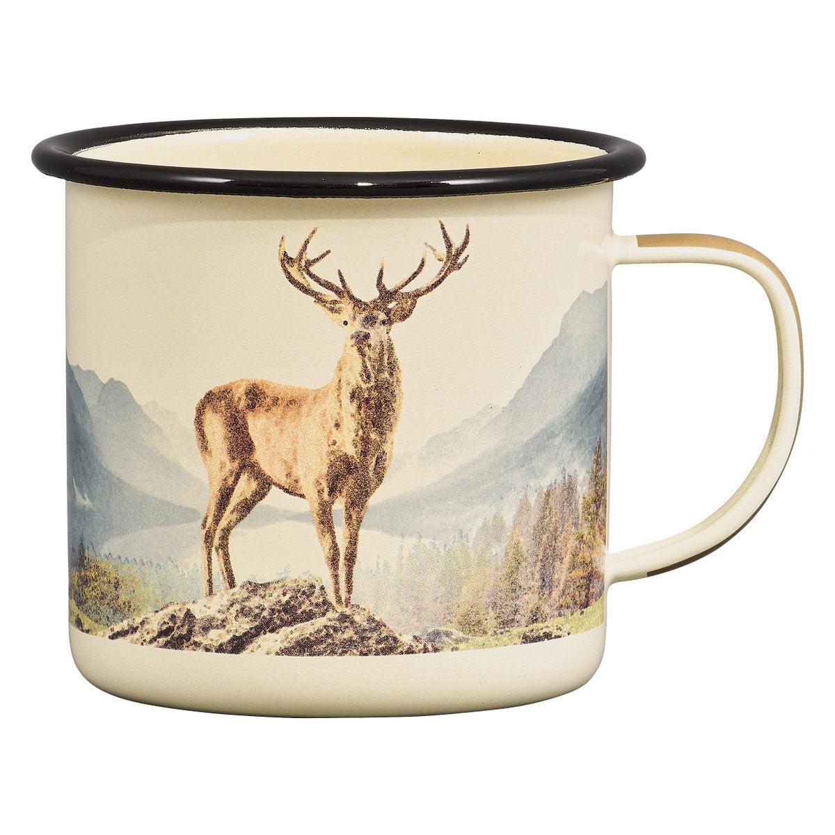 Enamel Mug 500ml - Deer-Dining & Entertaining-Designworks Collective-The Bay Room