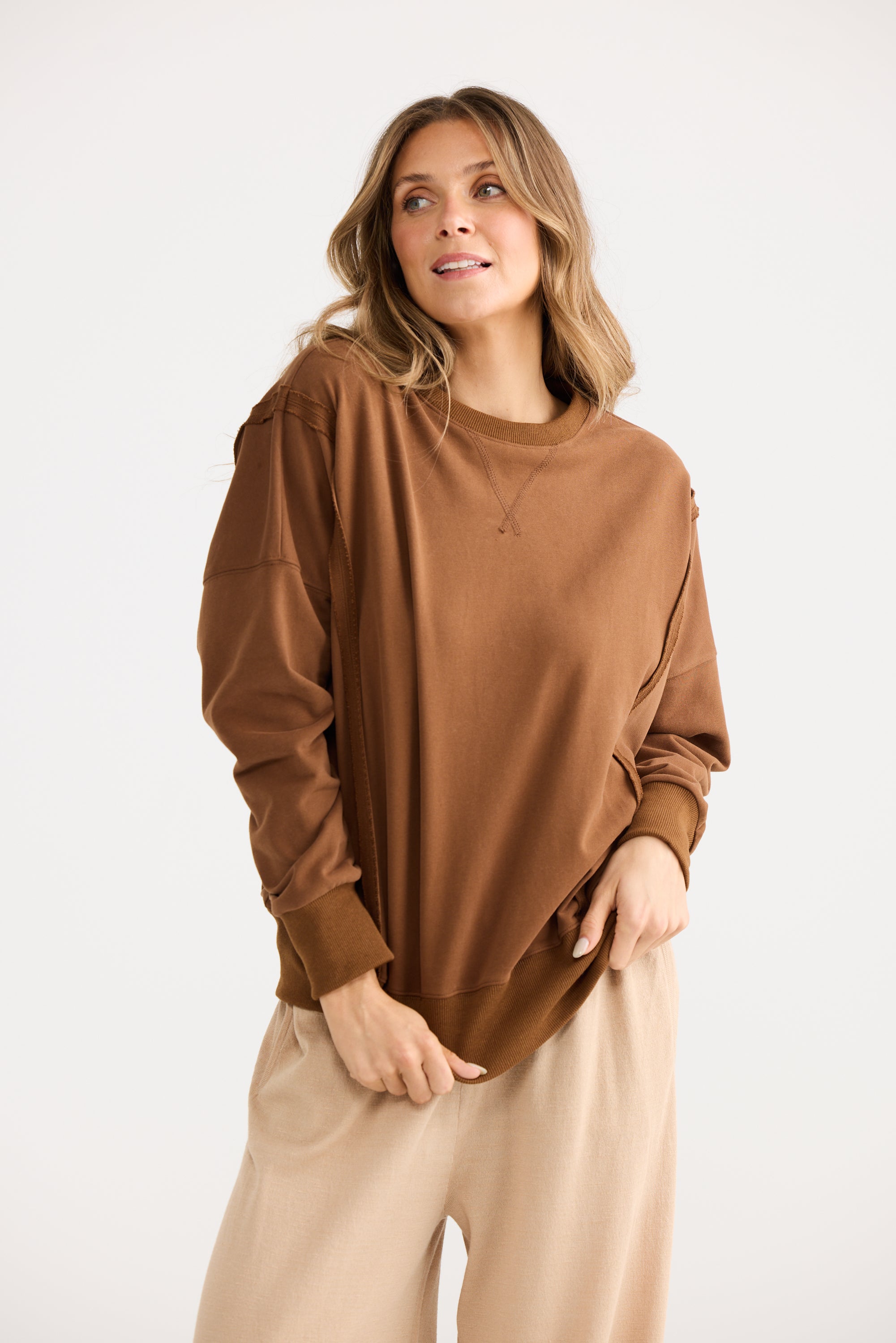 Energy Sweater - Chocolate-Knitwear & Jumpers-Home Love-The Bay Room