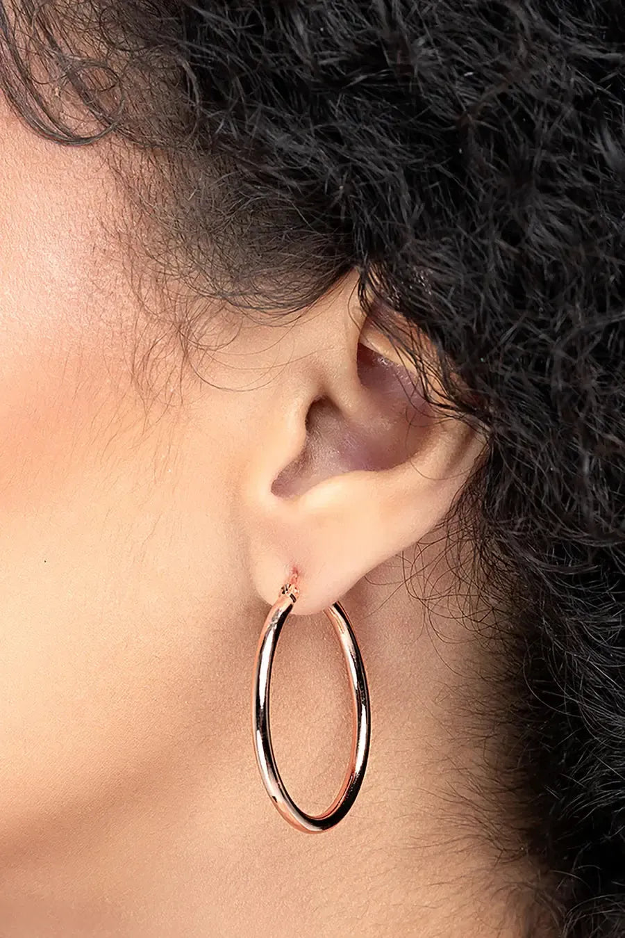 Erika Rose Gold Hoop Earring-Jewellery-Liberte-The Bay Room