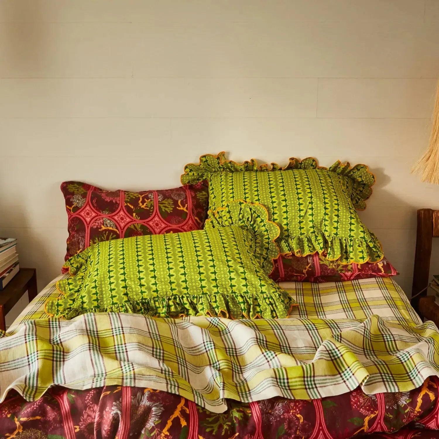 Esme Cotton Pillowcase Set - Anise-Soft Furnishings-Sage & Clare-The Bay Room
