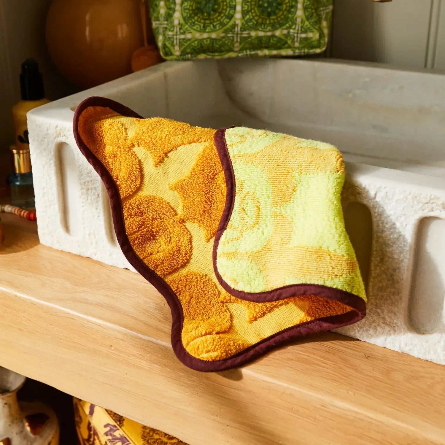 Esme Face Washer - Dune-Soft Furnishings-Sage & Clare-The Bay Room