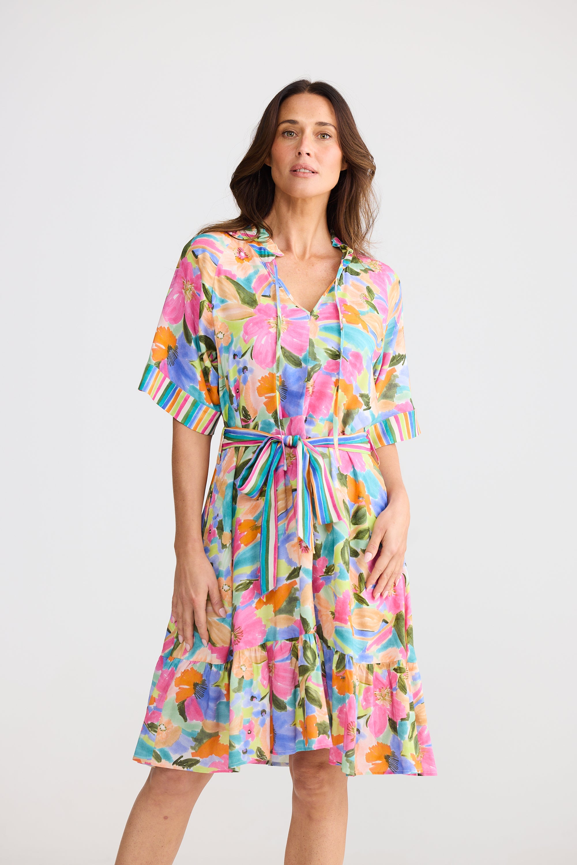 Esmee Dress - Electric Bloom-Dresses-Brave & True-The Bay Room