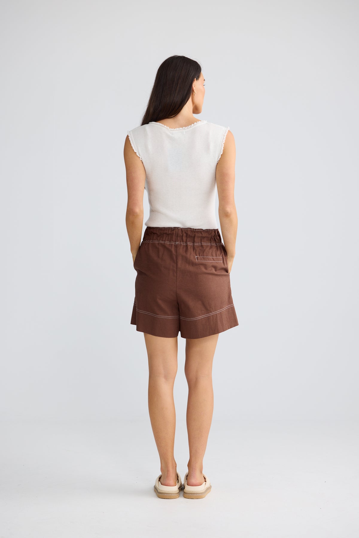 Esplanade Short - Coffee-Shorts-Brave & True-The Bay Room