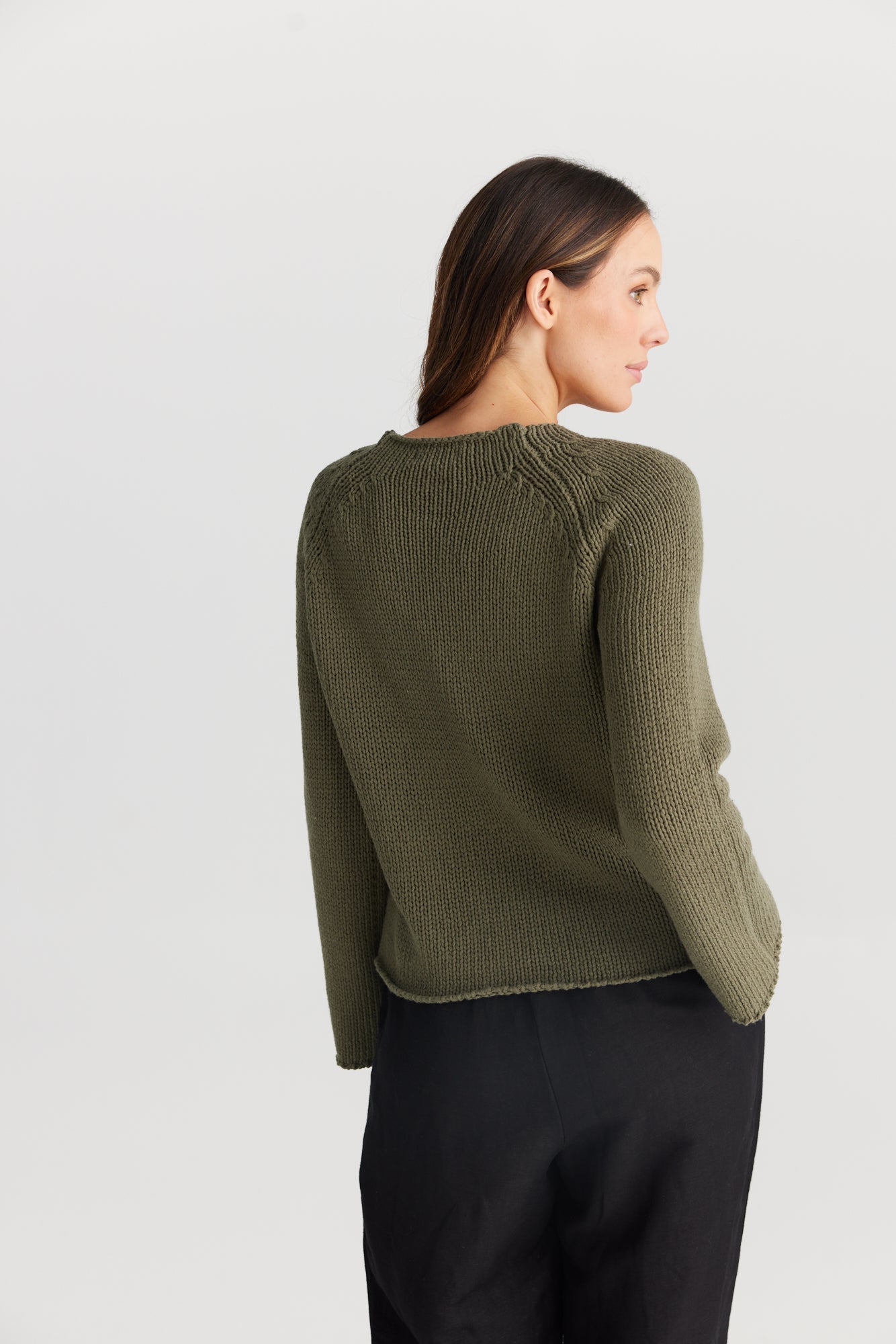 Esse Knit - Olive-Knitwear & Jumpers-The Shanty Corporation-The Bay Room