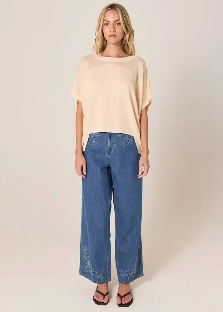 Esther Knit Top - Natural-Tops-Fate + Becker-The Bay Room
