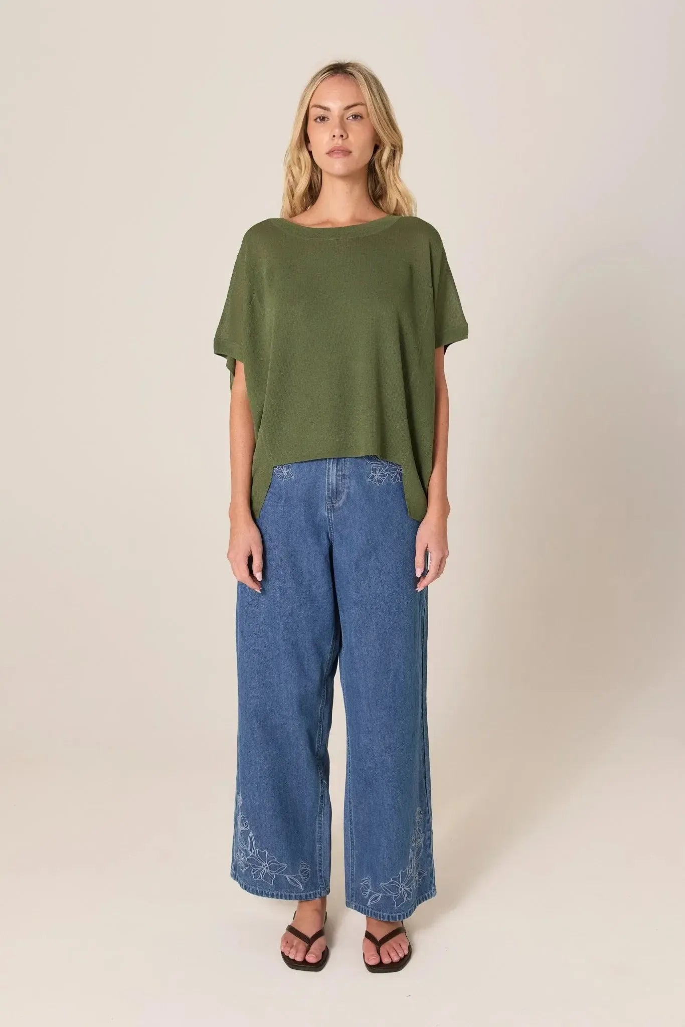 Esther Knit Top - Olive-Tops-Fate + Becker-The Bay Room