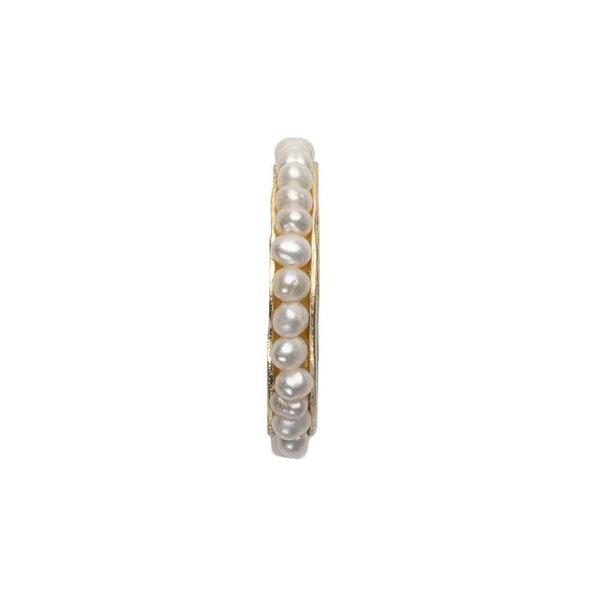 Eternity Pearl Ring - Brass & Seed Pearl Ring-Jewellery-Palas-The Bay Room