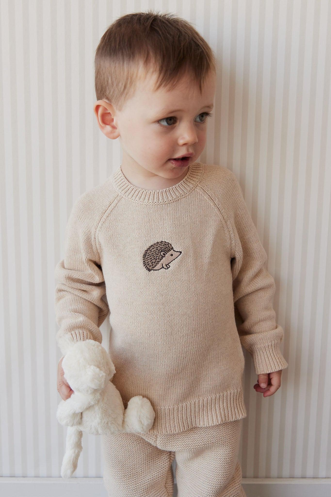 Ethan Jumper - Oatmeal Marle Hedgehog-Clothing & Accessories-Jamie Kay-The Bay Room