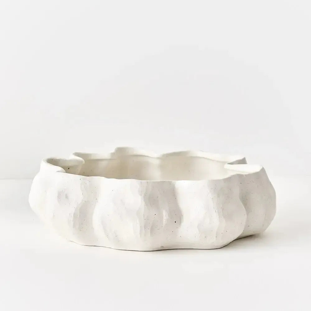 Eudora Bowl White 10x36cm-Decor Items-Floral Interiors-The Bay Room