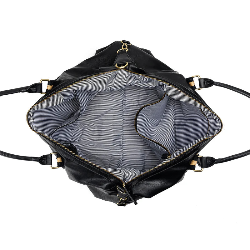 Everest Weekender Bag - Black-Bags & Clutches-Black Caviar Designs-The Bay Room