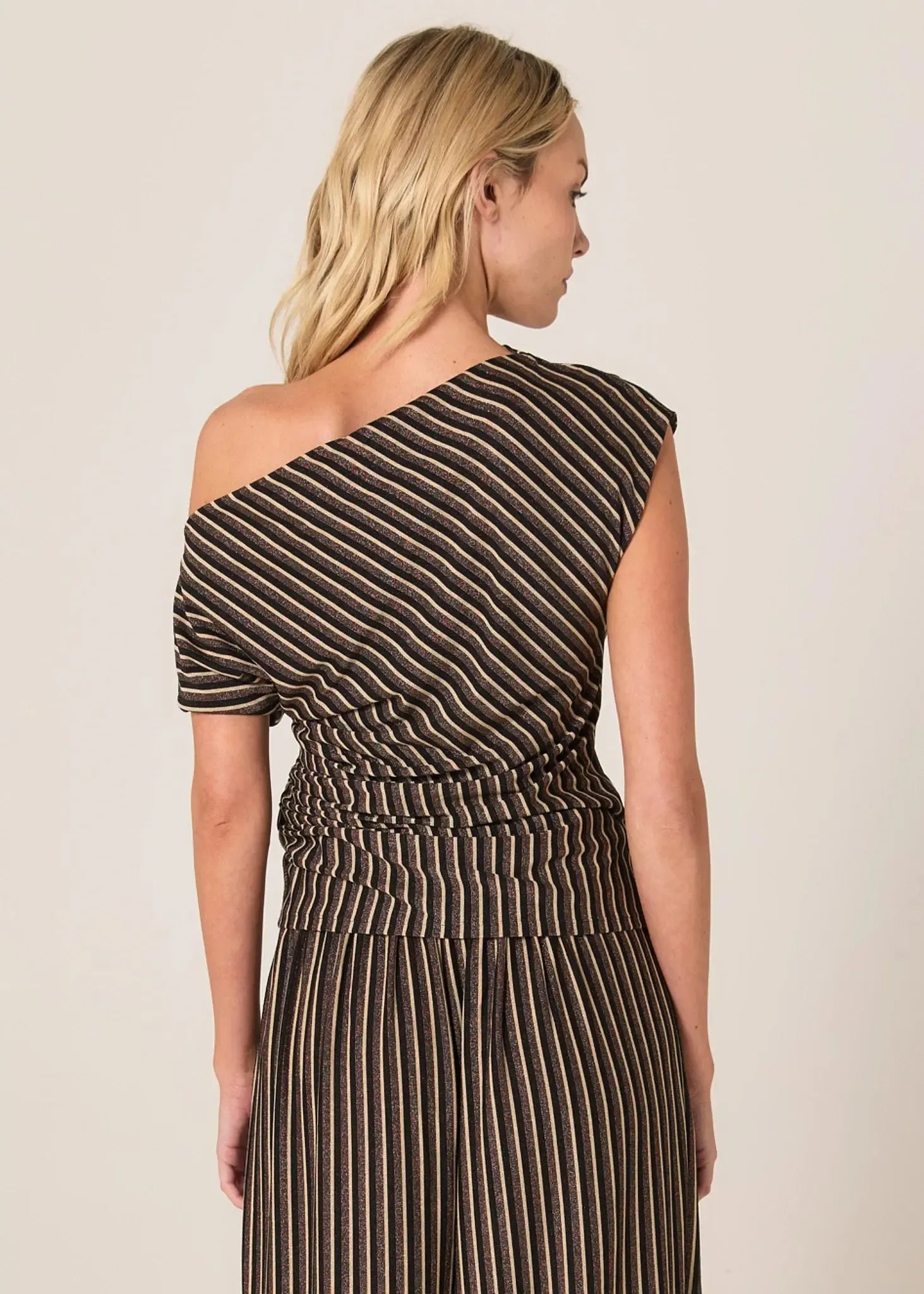 Everlyn Metallic Jersey Top-Tops-Fate + Becker-The Bay Room