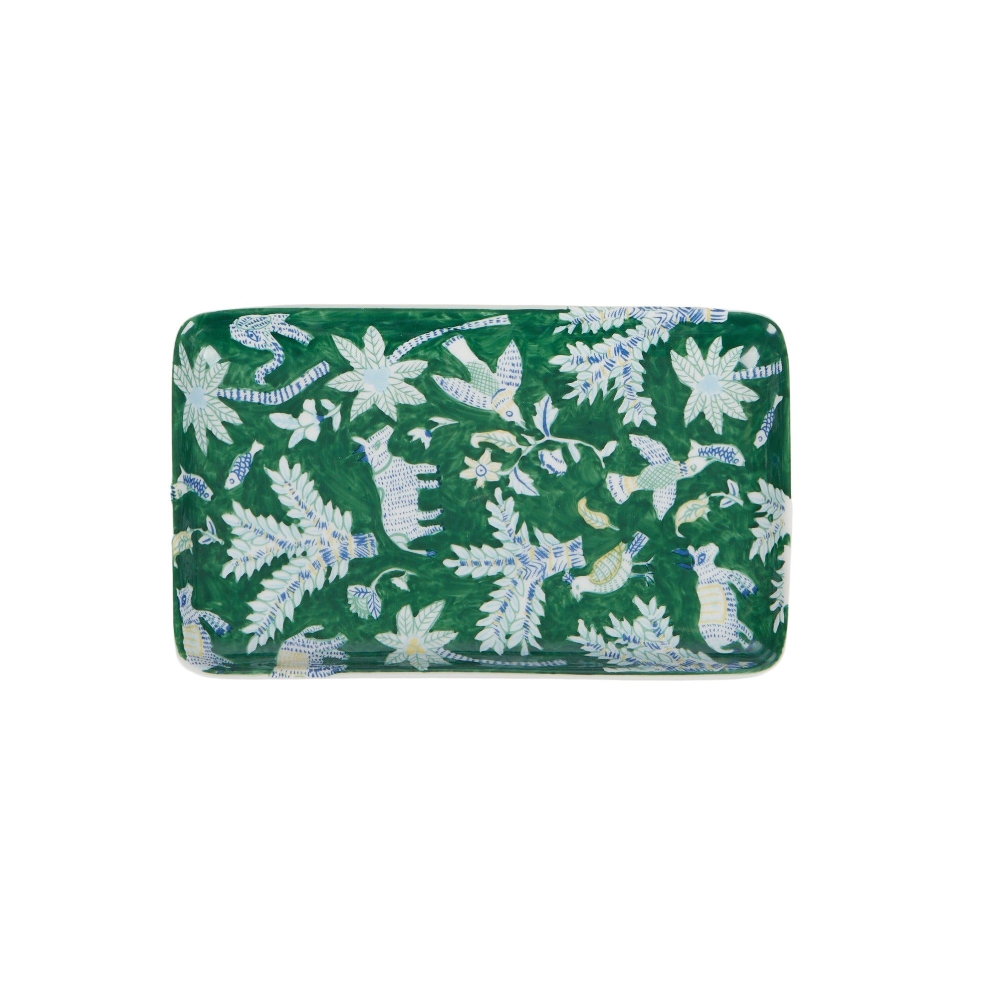 Exotique Ceramic Plate 23x13cm Green-Decor Items-Coast To Coast Home-The Bay Room