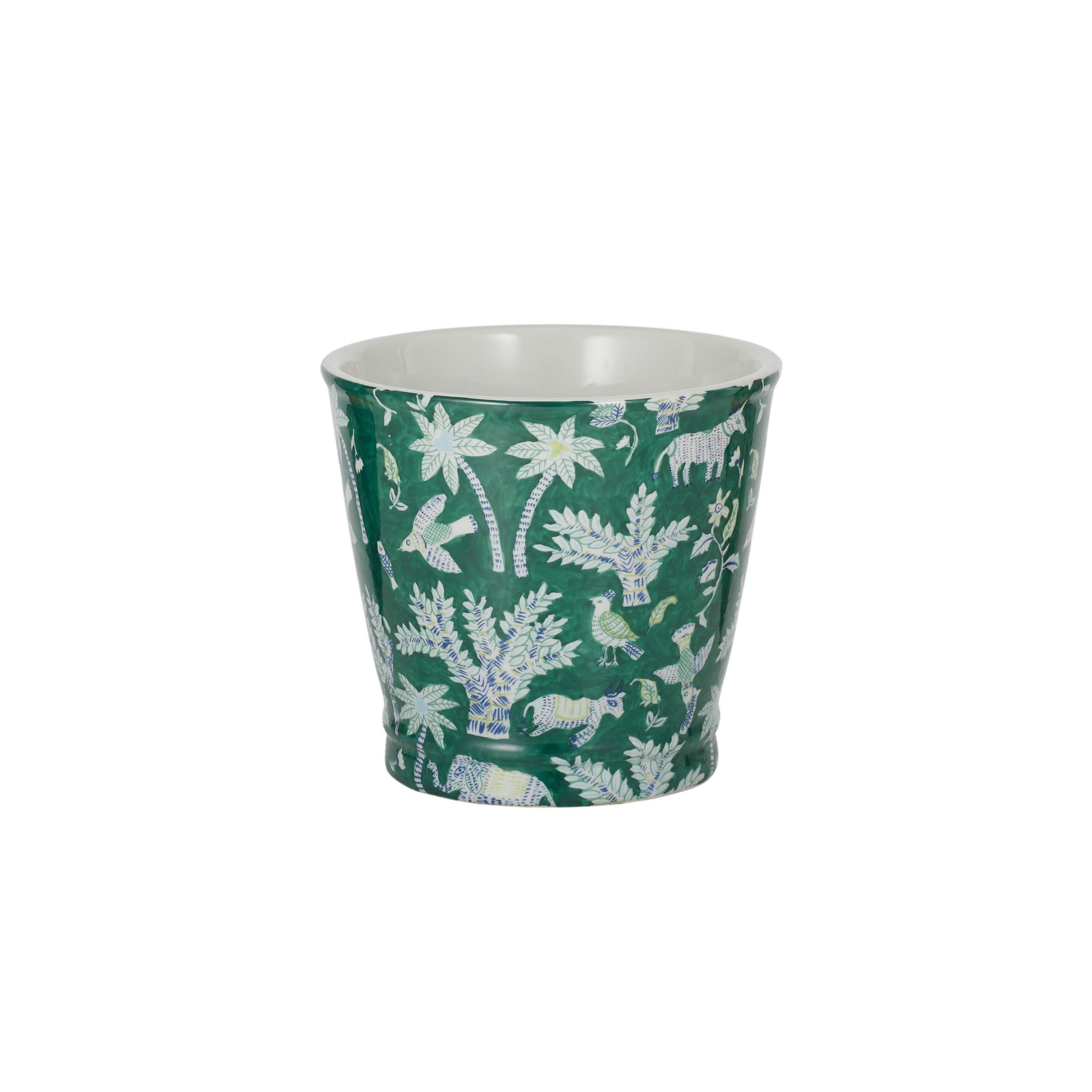 Exotique Ceramic Pot 17.5x16cm Green-Pots, Planters & Vases-Coast To Coast Home-The Bay Room