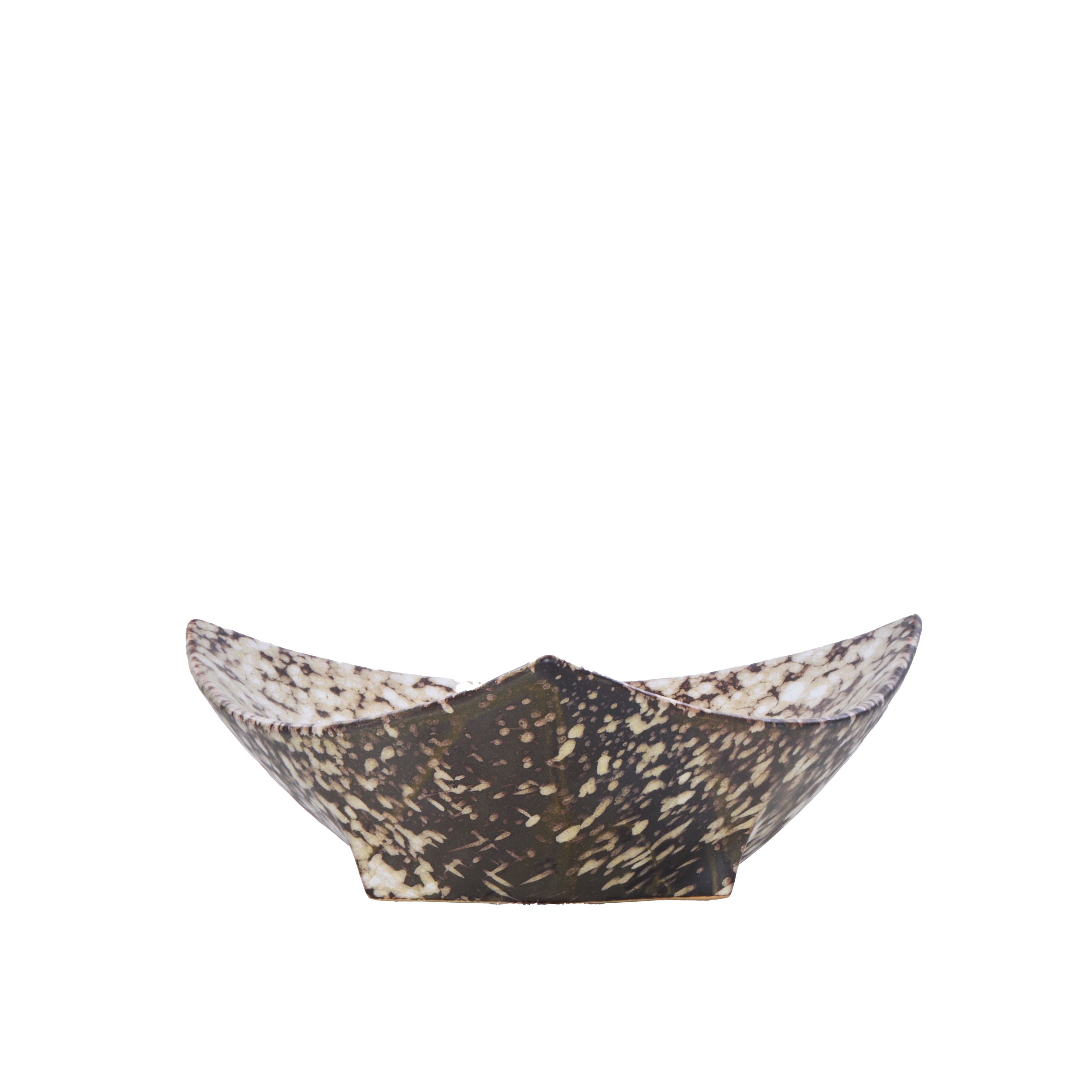 Ezra Plate 19x19x6cm Mottled Reactive Grey-Decor Items-Academy Home Goods-The Bay Room