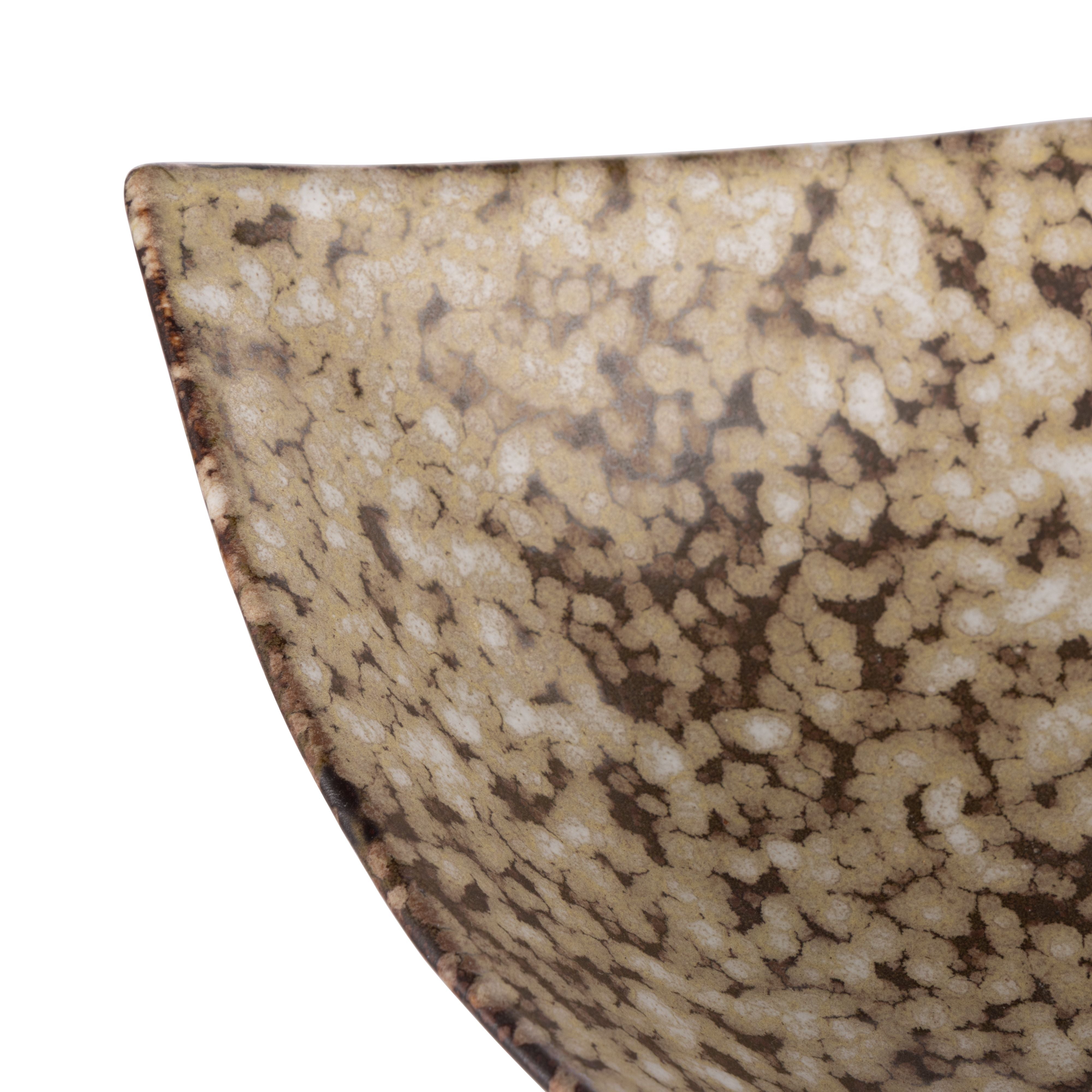 Ezra Plate 19x19x6cm Mottled Reactive Grey-Decor Items-Academy Home Goods-The Bay Room