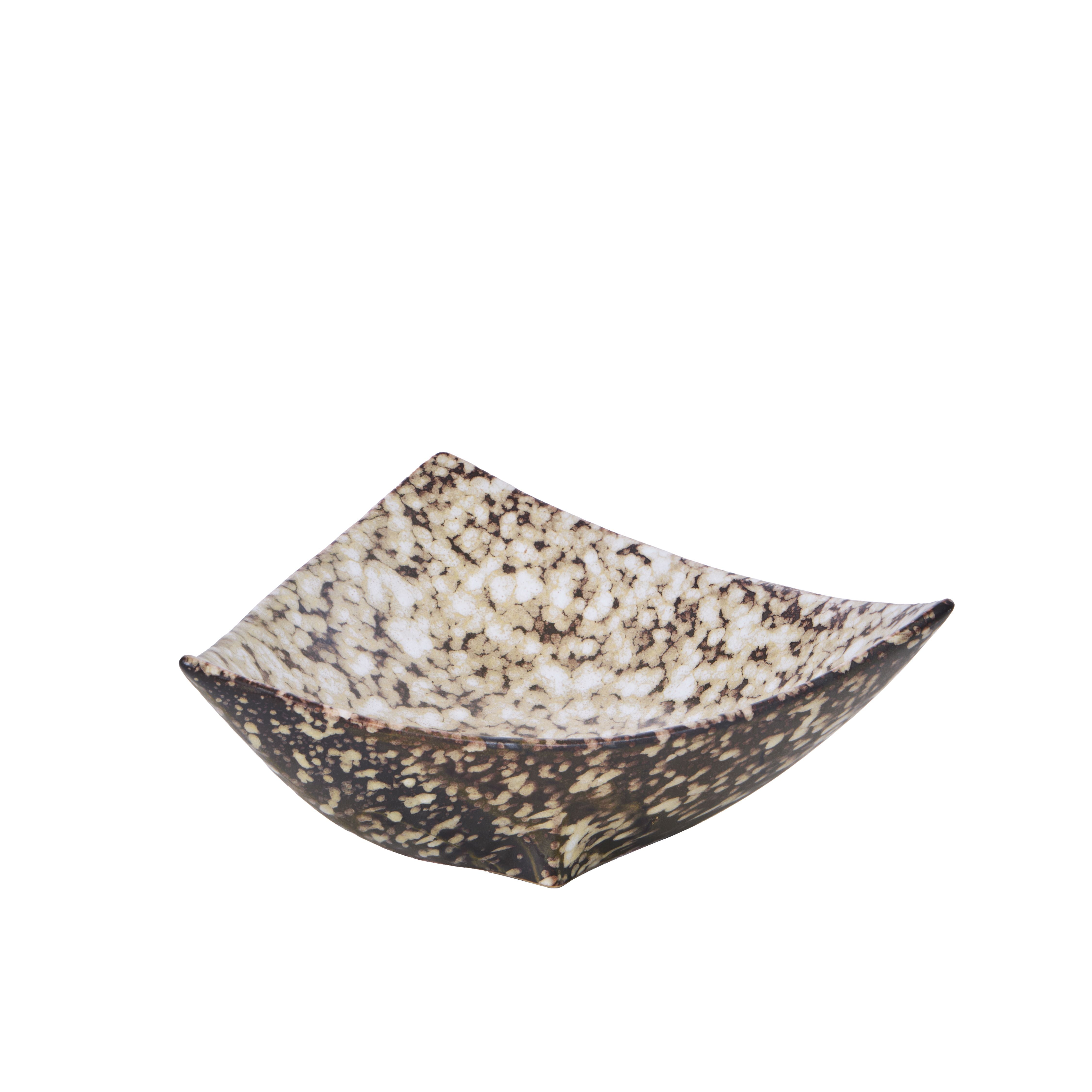 Ezra Plate 19x19x6cm Mottled Reactive Grey-Decor Items-Academy Home Goods-The Bay Room