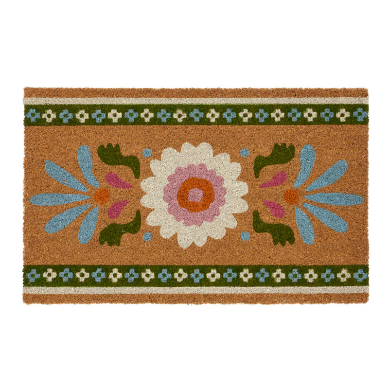 Freda PVC Backed Coir Mat 50x80cm Multi