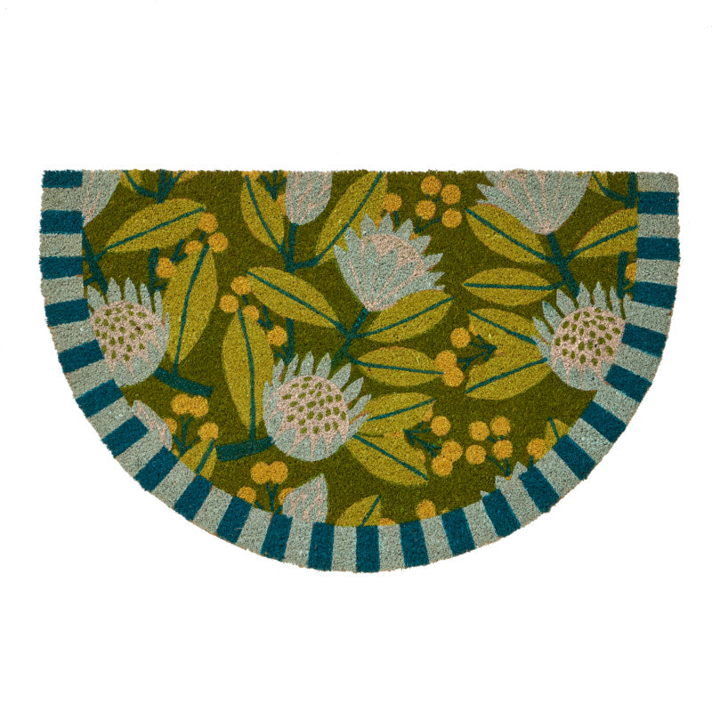 Kirra PVC Back Coir Mat 50x80cm Green/Blue
