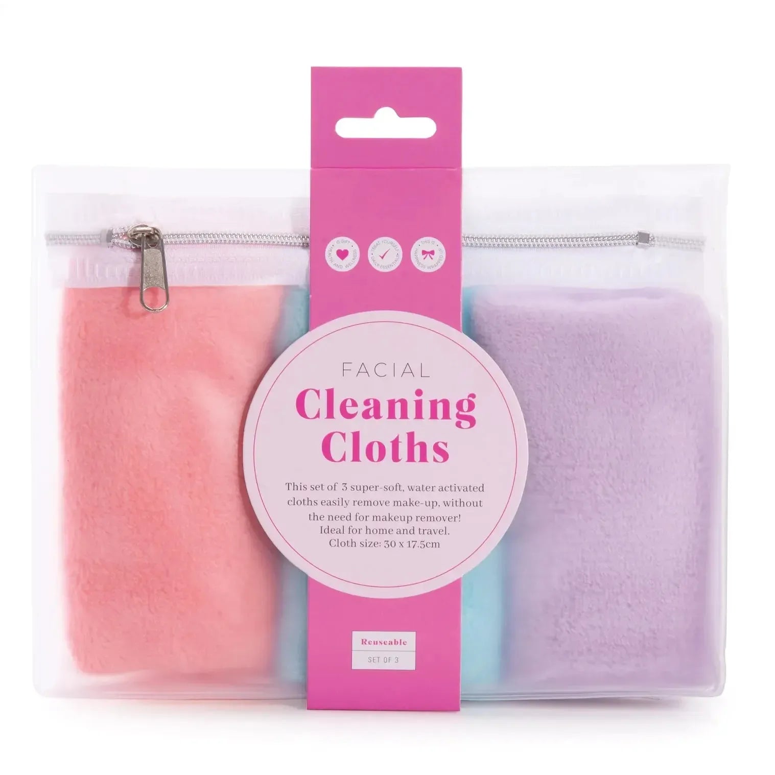 Facial Cleaning Cloths - Set of 3-Beauty & Well-Being-IS Gift-The Bay Room