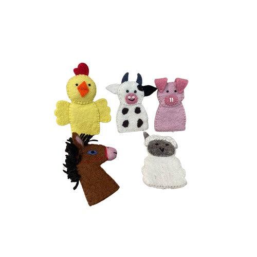 Farm Animals Finger Puppet Set-Toys-Himalayan Felt Co.-The Bay Room