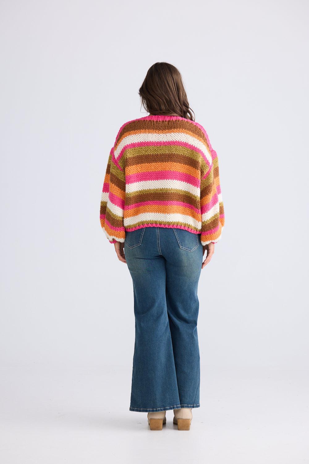Fawn Knit - Hibiscus Stripe-Knitwear & Jumpers-Talisman-The Bay Room