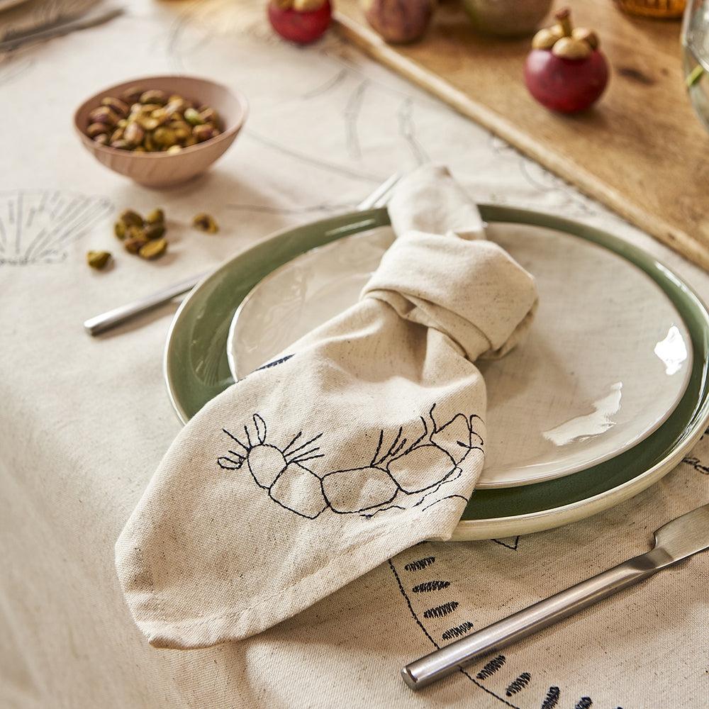 Feast Set/4 Napkins 45x45 Flax-Dining & Entertaining-Ecology-The Bay Room