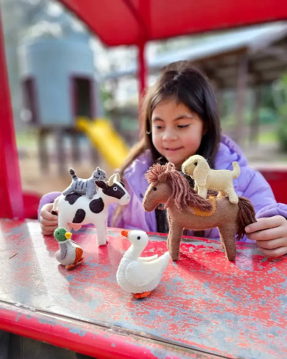 Felt Farm Animals Toys Set - Set of 10 Toys-Toys-Tara Treasures-The Bay Room