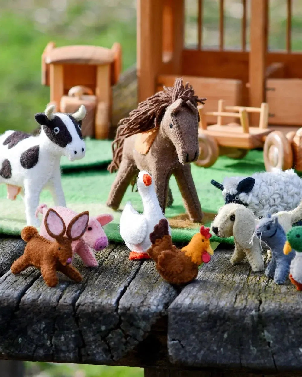 Felt Farm Animals Toys Set - Set of 10 Toys-Toys-Tara Treasures-The Bay Room