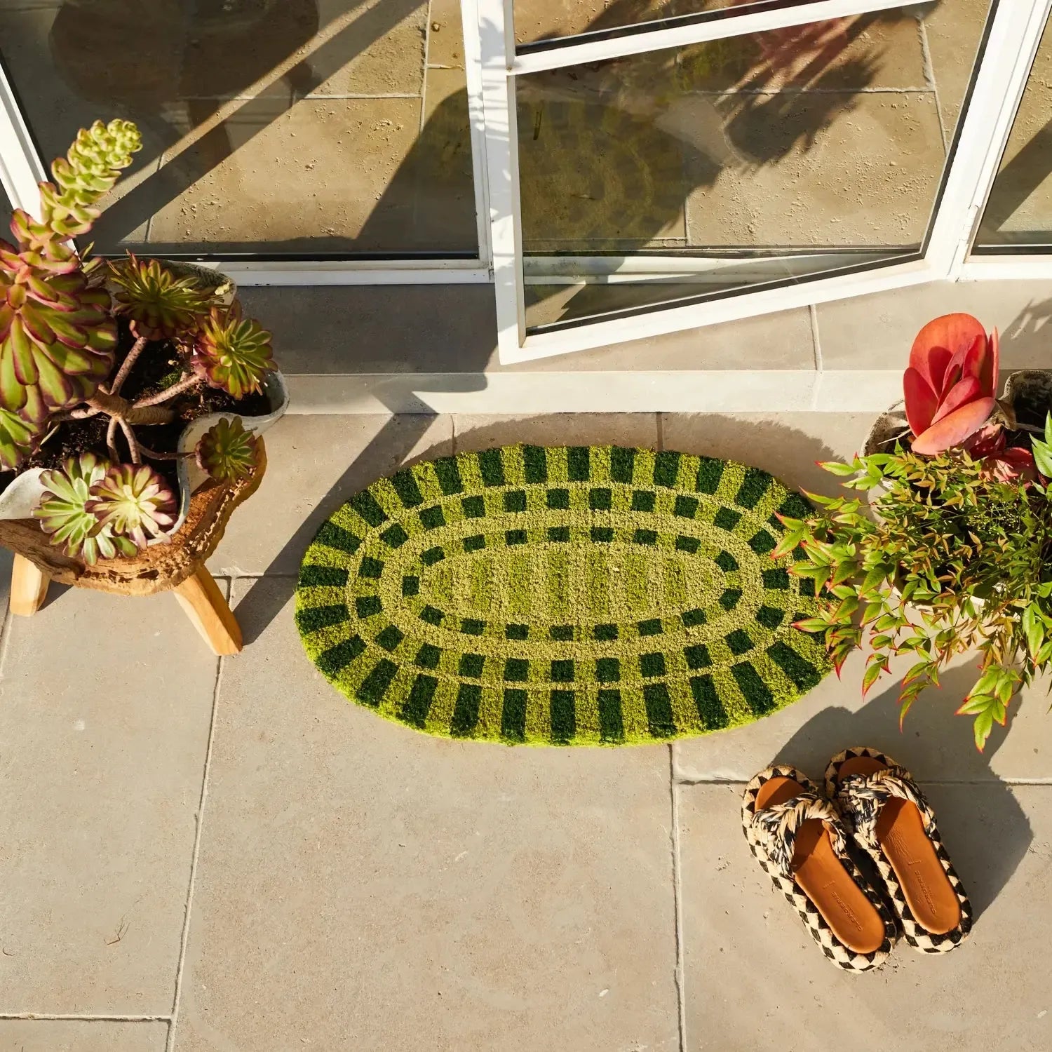 Fernanda Door Mat - Anise-Floor Rugs & Doormats-Sage & Clare-The Bay Room