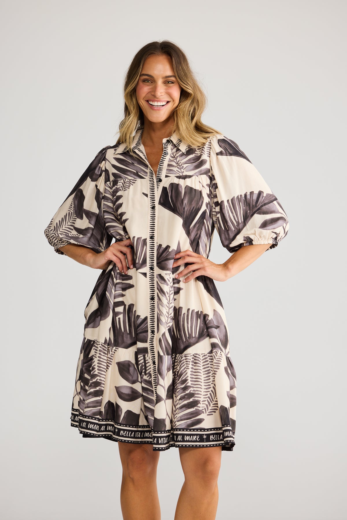 Fiji Dress - Sunset Palm-Dresses-Holiday-The Bay Room