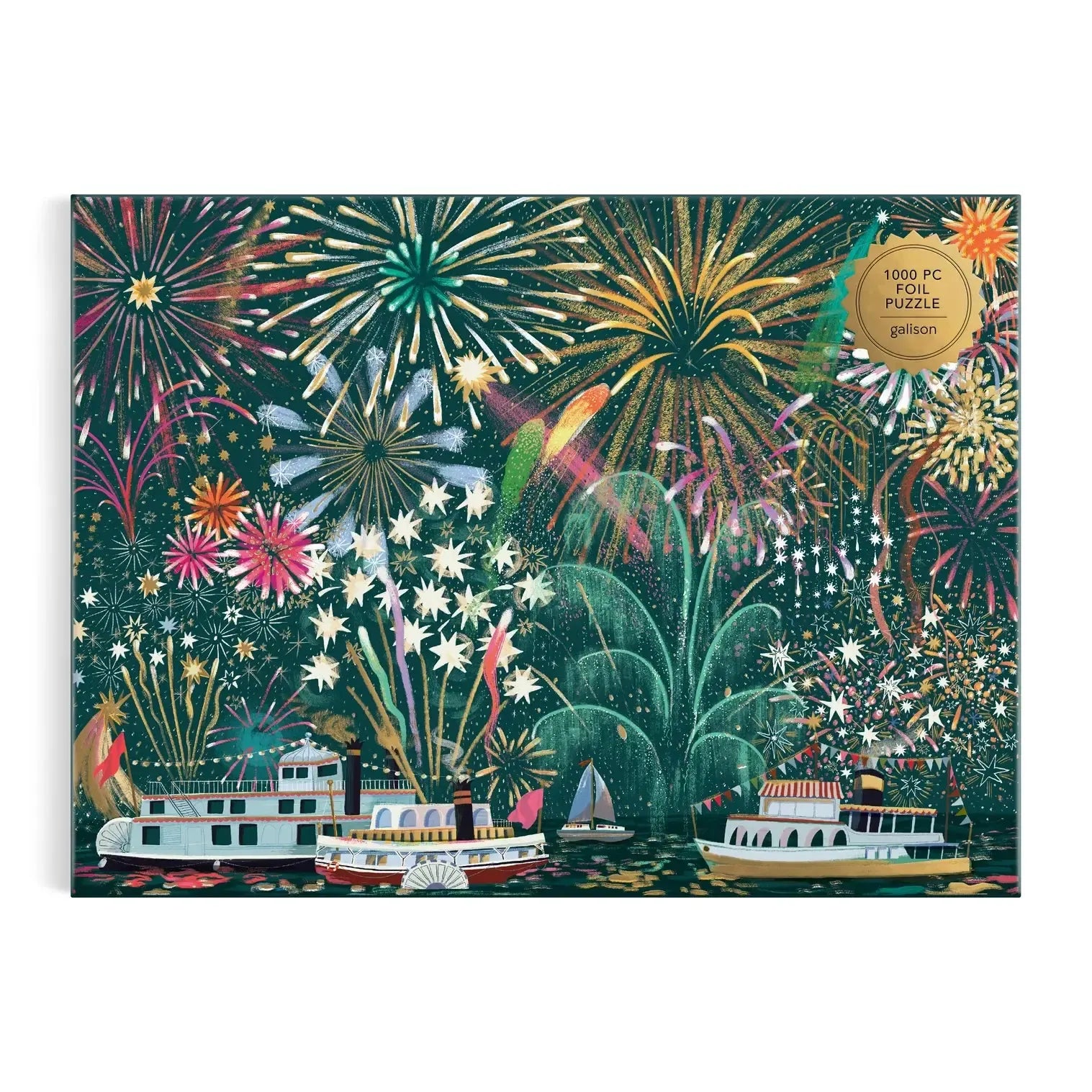 Fireworks Jubilee Foil Puzzle 1000pc-Fun & Games-Galison-The Bay Room