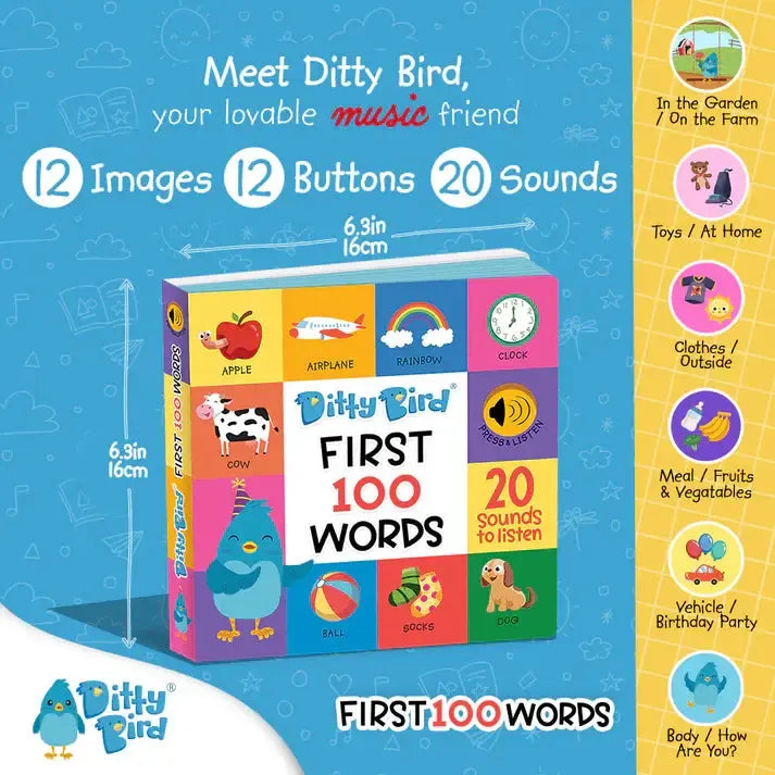First 100 Words-Nursery & Nurture-Ditty Bird-The Bay Room