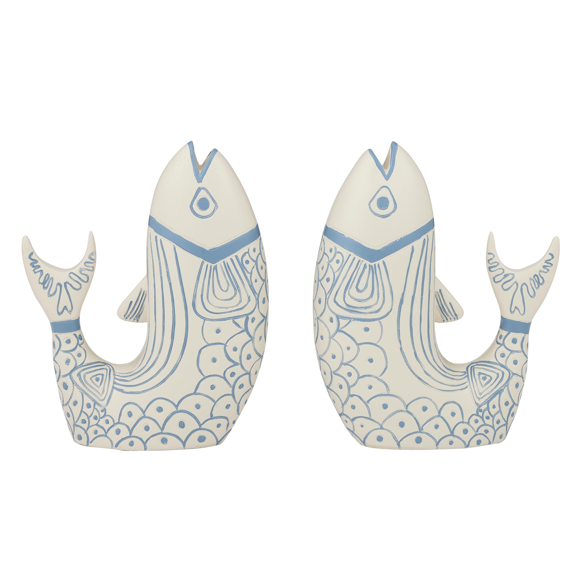 Fish Tale Set/2 Resin Bookends 32x6.5x20cm-Coast To Coast Home-The Bay Room