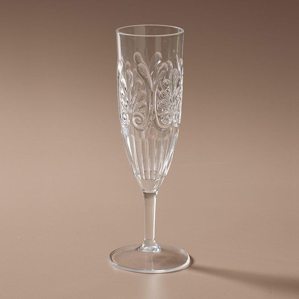 Flemington Acrylic Champagne Flute - Clear-Dining & Entertaining-Indigo Love-The Bay Room