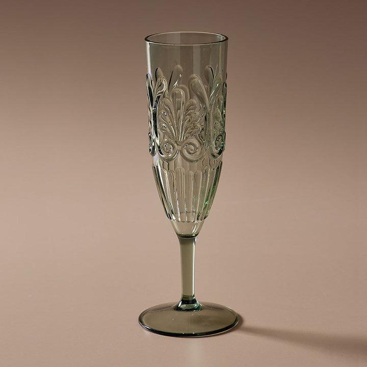 Flemington Acrylic Champagne Flute - Green-Dining & Entertaining-Indigo Love-The Bay Room