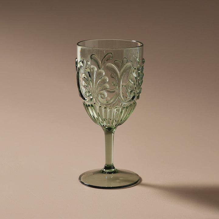 Flemington Acrylic Wine Glass - Green-Dining & Entertaining-Indigo Love-The Bay Room