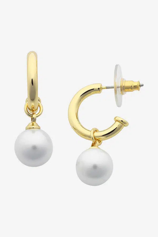 Fleur Gold Pearl Earring-Jewellery-Liberte-The Bay Room