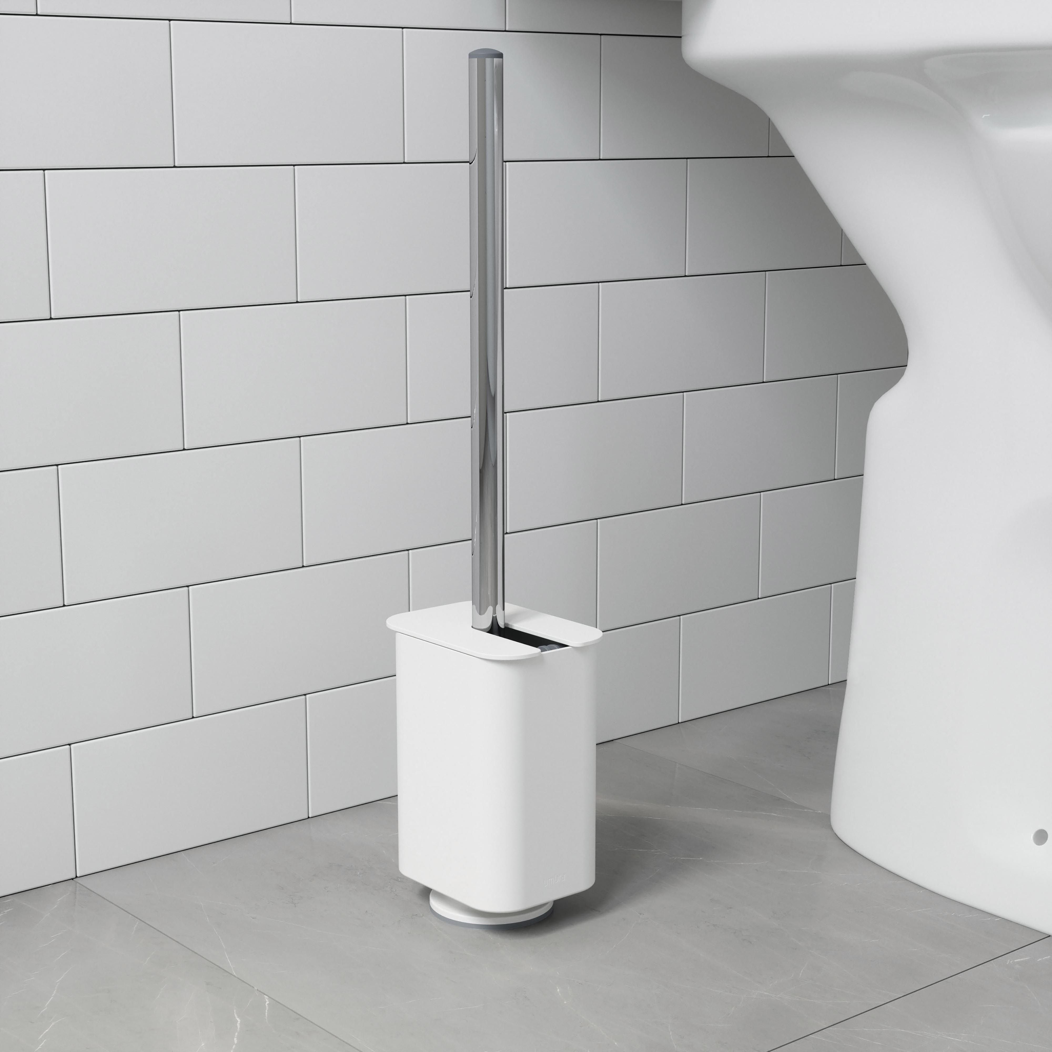 Flex Sure-Lock Toilet Brush - White-Decor Items-Umbra-The Bay Room