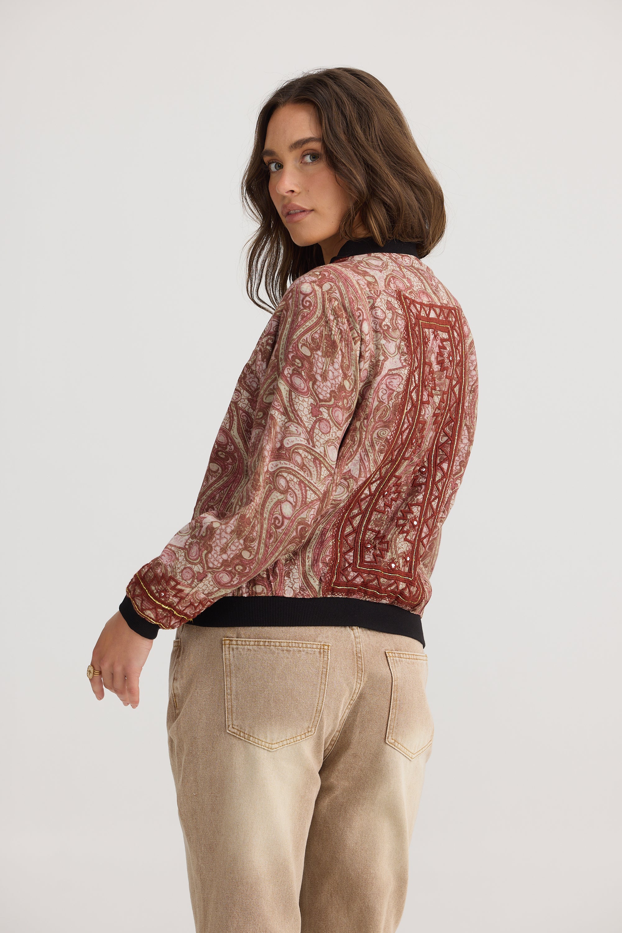 Florence Bomber Jacket - Vintage Paisley-Jackets, Coats & Vests-Talisman-The Bay Room