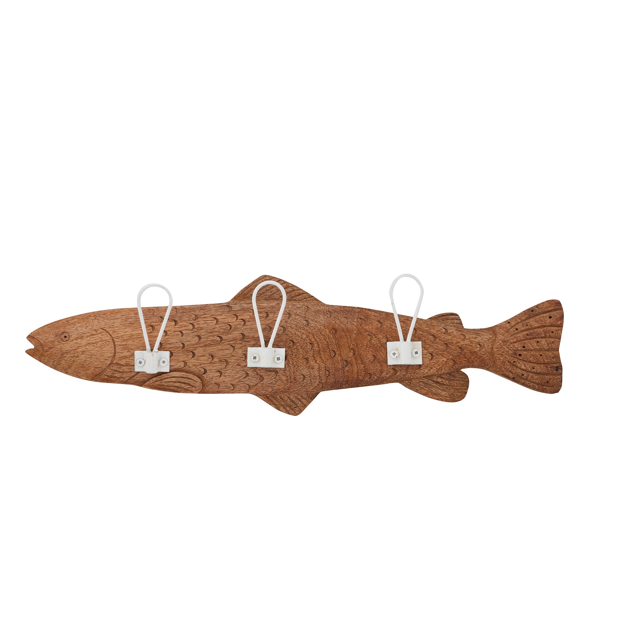 Flounder Wood Wall Hook 50x14cm Natural-Wall Decor-Coast To Coast Home-The Bay Room