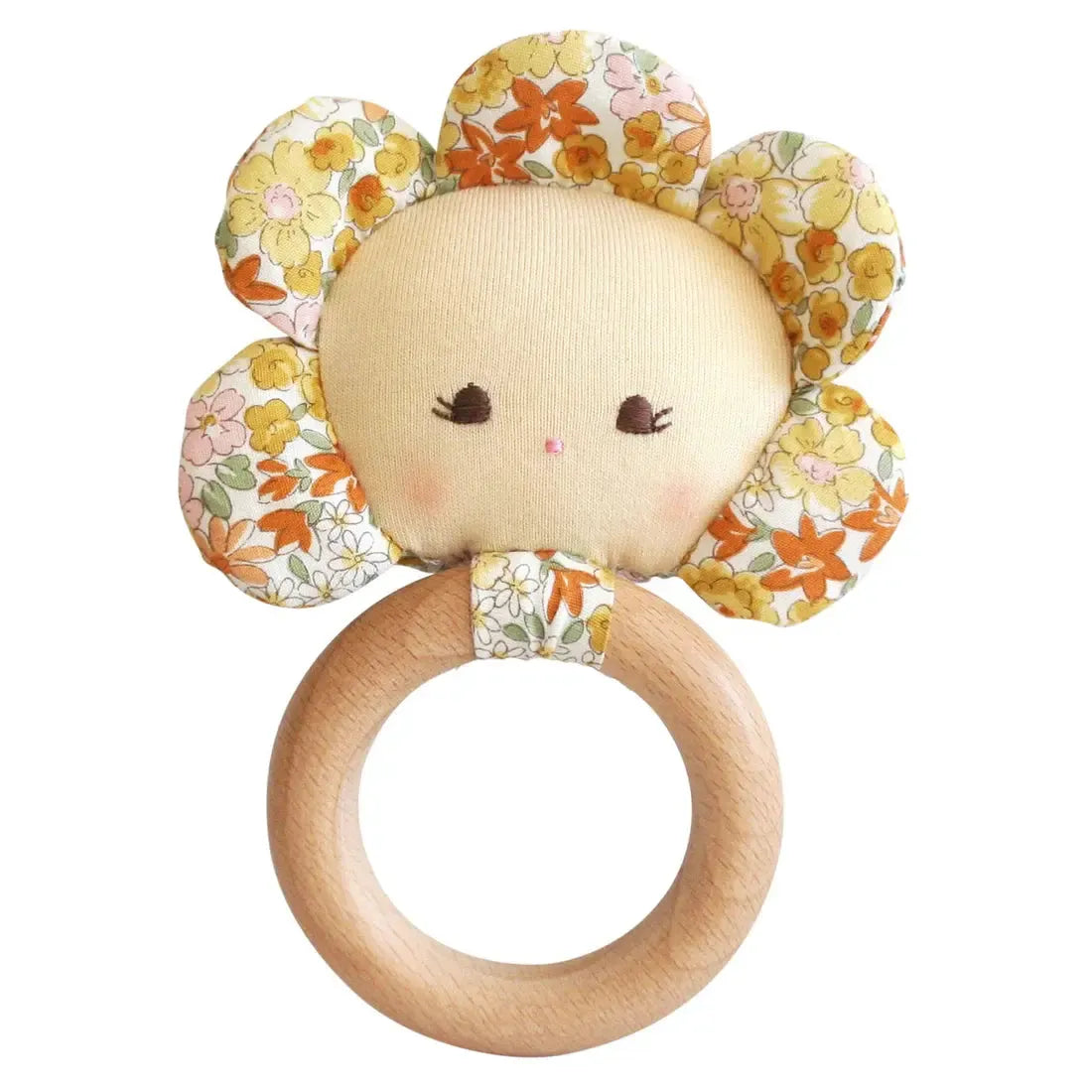 Flower Baby Teether Rattle - Sweet Marigold-Toys-Alimrose-The Bay Room