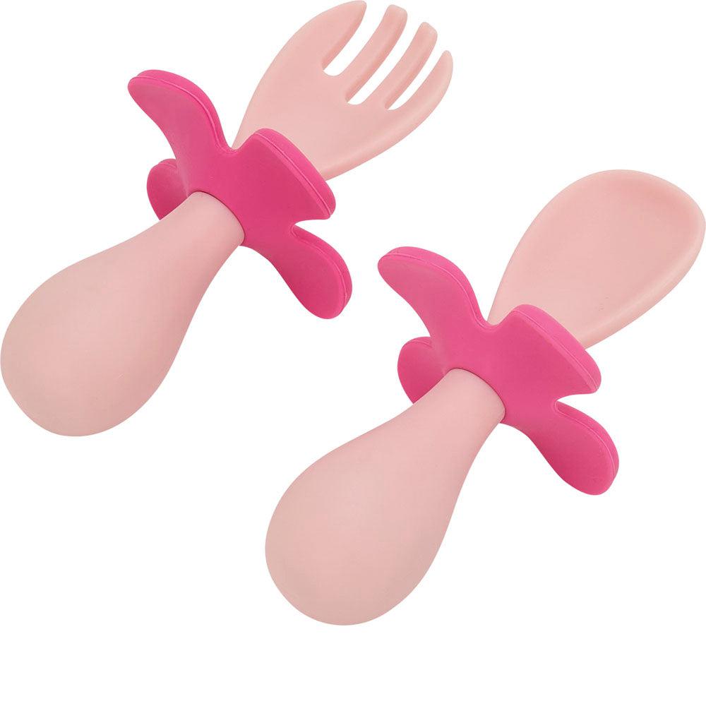 Flower & Fork Spoon-Nursery & Nurture-Annabel Trends-Pink-The Bay Room