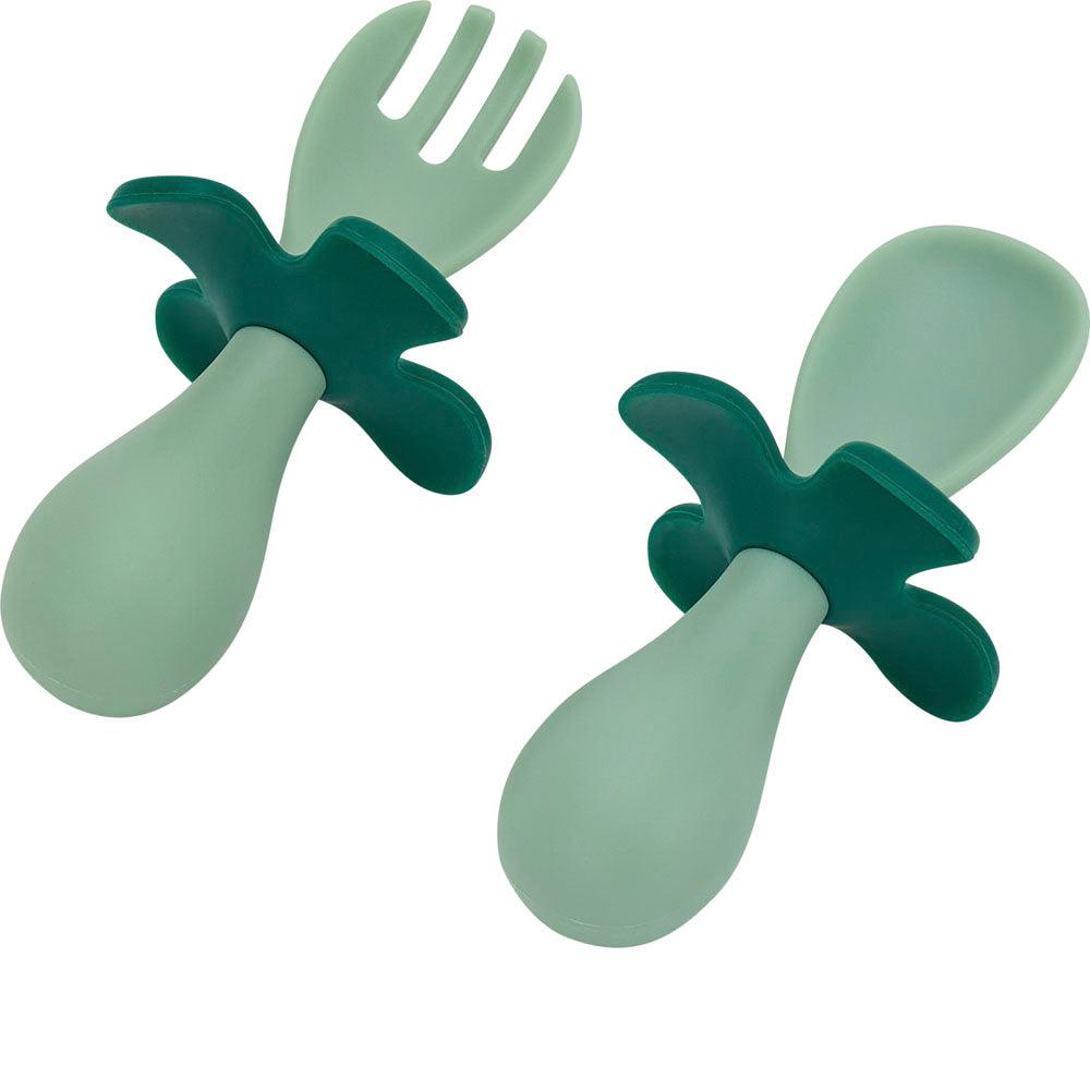 Flower & Fork Spoon-Nursery & Nurture-Annabel Trends-Green-The Bay Room