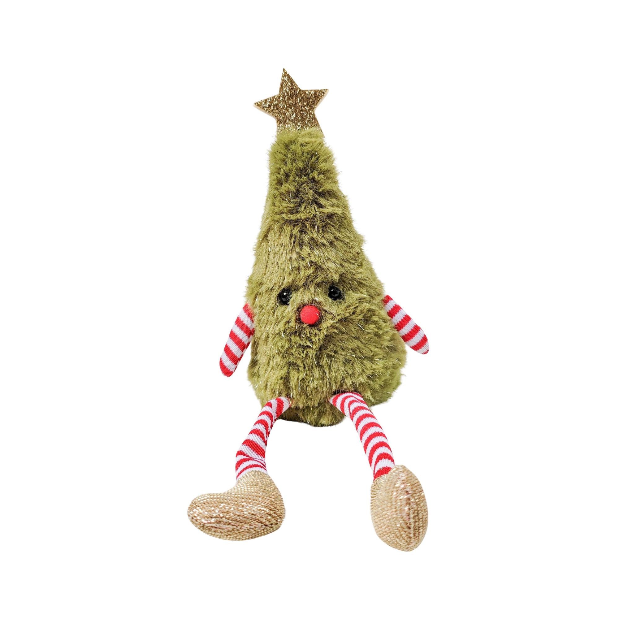 Fluffy Christmas Tree Sitting Decoration 28cm-Christmas-Urban Products-The Bay Room