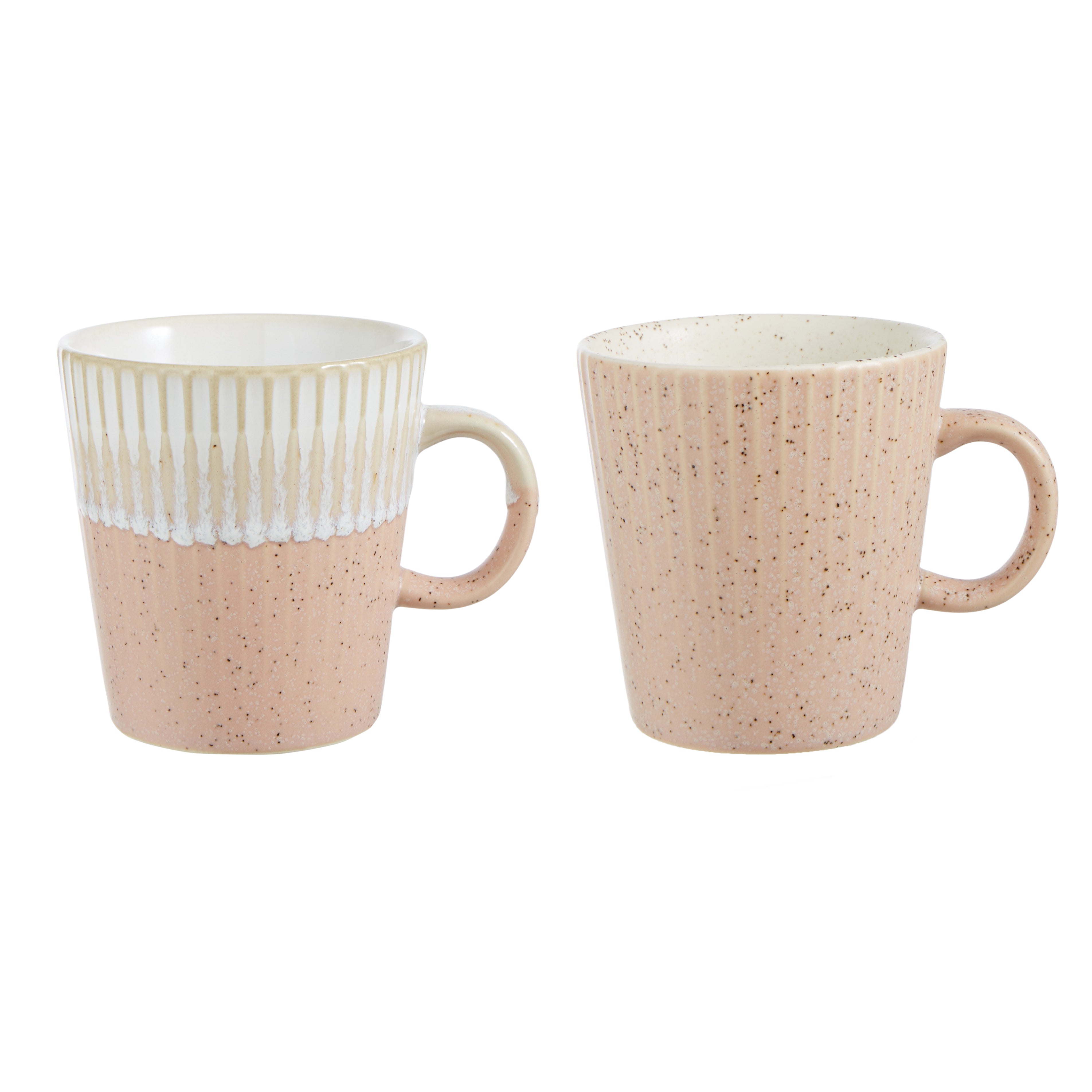 Fluted Mug Set of 4 - Pink & Green-Dining & Entertaining-Leaf & Bean-The Bay Room