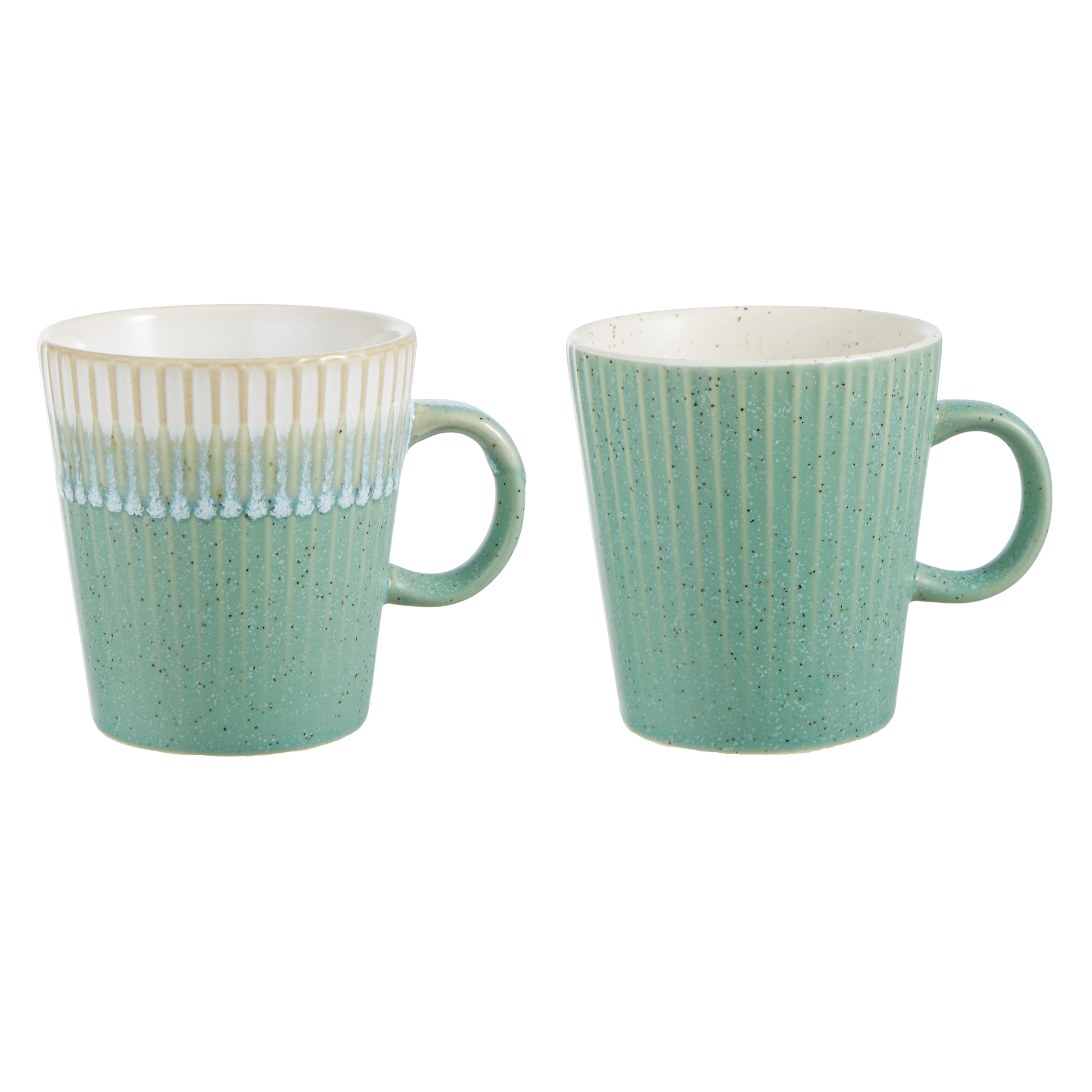 Fluted Mug Set of 4 - Pink & Green-Dining & Entertaining-Leaf & Bean-The Bay Room