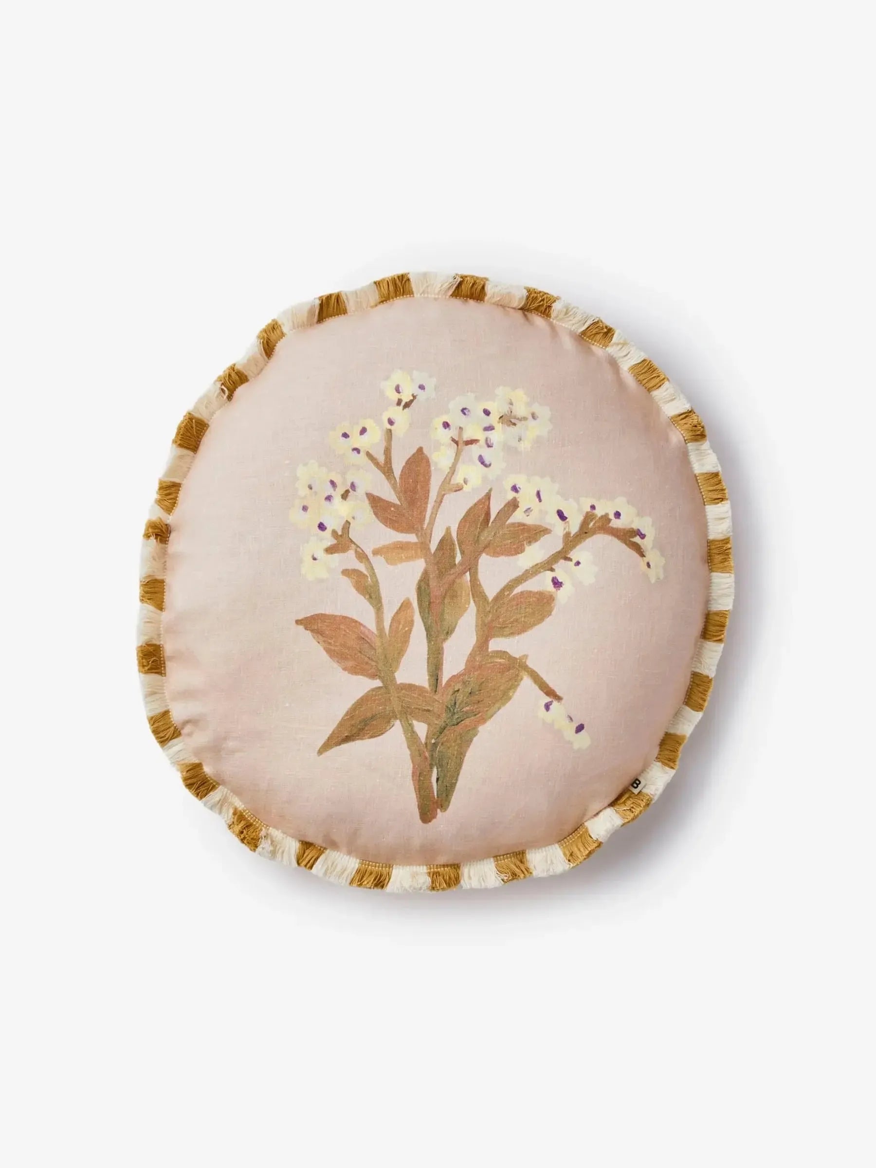 Forget Me Not Caramel Linen Cushion 50cm-Soft Furnishings-Bonnie & Neil-The Bay Room